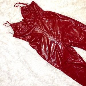 Latex burgundy jumpsuit
